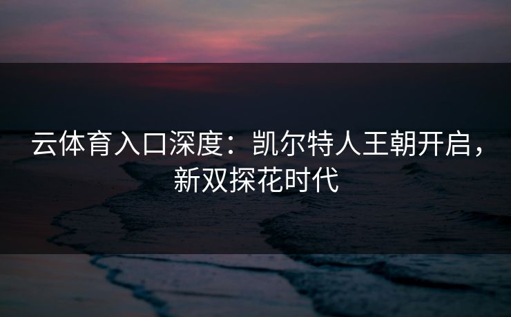 云体育入口深度：凯尔特人王朝开启，新双探花时代